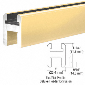 Flat/Flat Profile Deluxe Shower Door Header Kit - 144